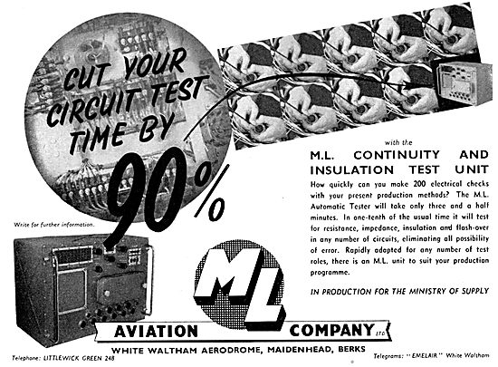 M.L.Aviation ML Continuity & Insulation Test Rig                 
