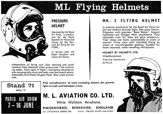M.L.Aviation ML Flying Helmets                                   