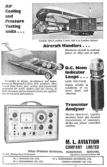 M.L.Aviation ML Air Cooling & Pressure Testing Units             