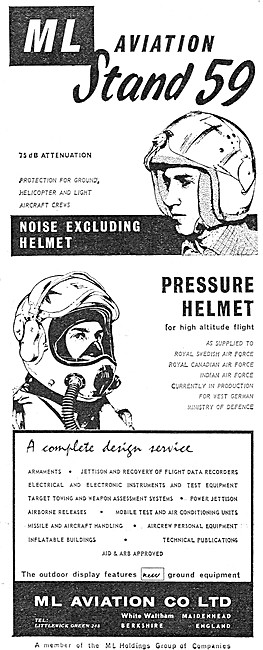 M.L.Aviation ML Pressure Helmet. Aircrew Helmets                 