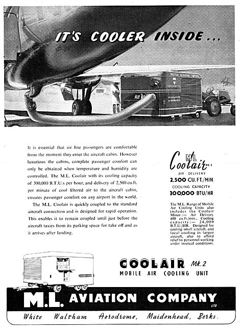 M.L. Aviation Aircraft Air Cooling Units - Coolair MK2           