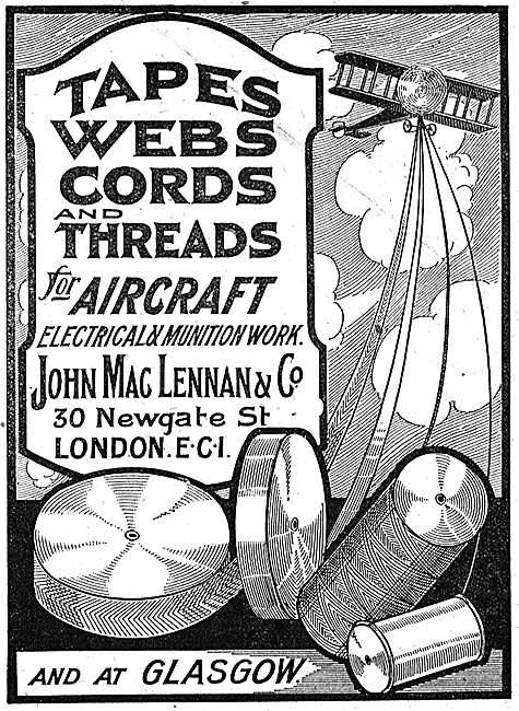 MacLennan Tapes, Webs & Cords For Aircraft Munition Work         