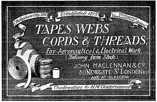 John Maclennan  Aircraft Tapes, Webs & Smallwares                