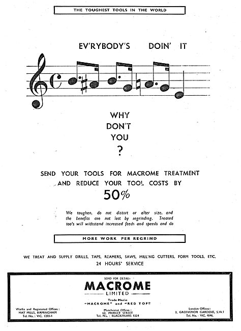 Macrome Treatment For Machine Tools                              