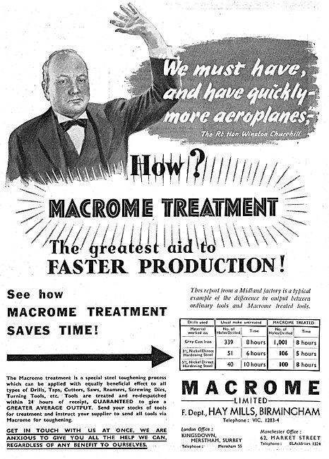 Macrome Metal Treatments For Machine Tools                       