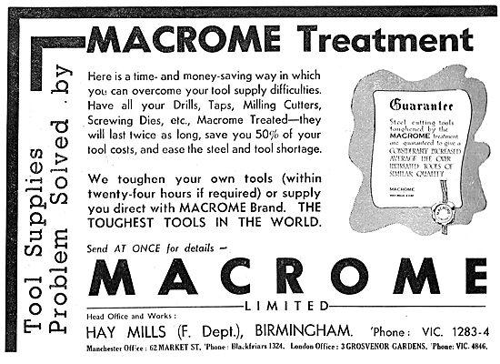 Macrome Metal Treatments For Machine & Hand Tools                