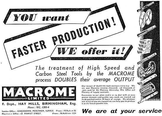 Macrome Metal Treatments For Machine & Hand Tools                