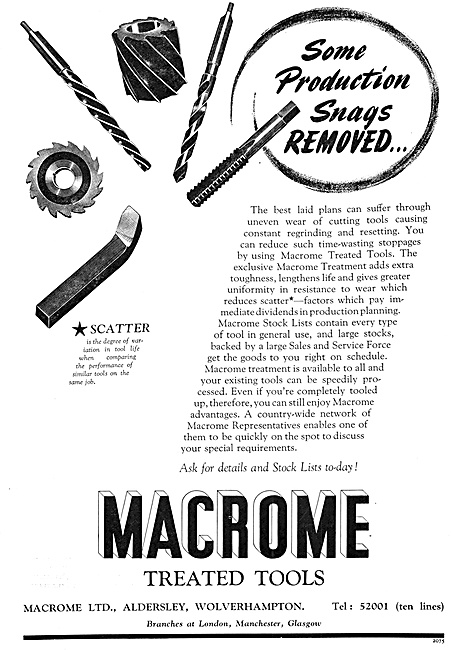 Macrome Treatments For Cutting Tools                             
