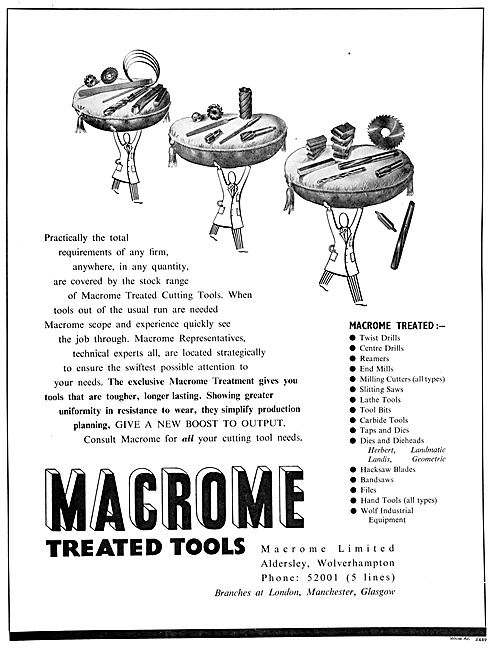 Macrome Trated Cutting Tools                                     