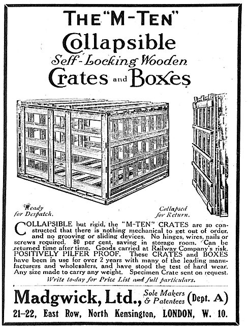 Madgwick Ltd - M-Ten Collapsible Self Locking Packing Crates     