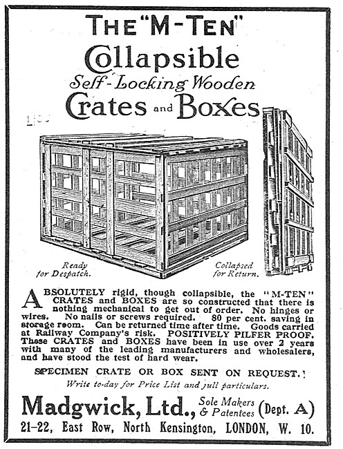 Madgwick Ltd - M-Ten Collapsible Self Locking Packing Crates     