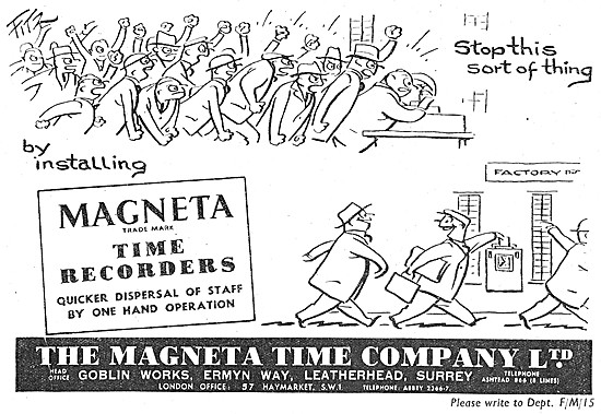 Magenta Time Recorders & Job Costing Equipment.                  