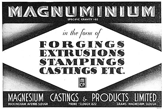 Magnesium Castings Ltd: Aero Forgings, Extrusions & Castings     