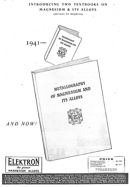 Magnesium Elektron - Sterling Metals James Booth F.A.Hughes      