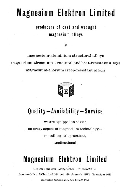 Magnesium Elektron Wrought Magnesium Alloys                      