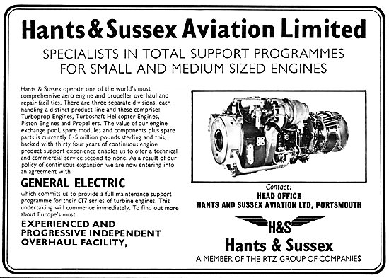 Hants & Sussex Aviation Aero Engine Overhauls & Repairs          
