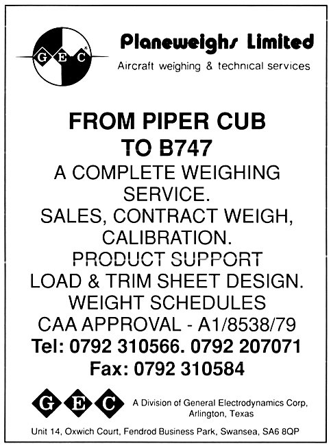 Planeweighs Weighing & Technical Services                        