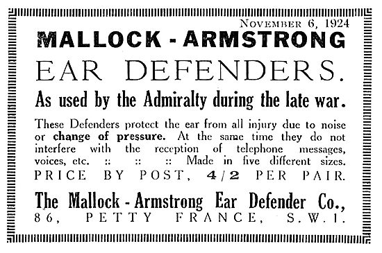 Mallock Armstrong Ear Defenders                                  