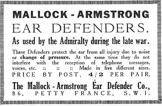 Mallock-Armstrong Ear Defenders                                  