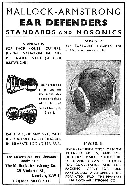 Mallock-Armstrong Ear Defenders                                  
