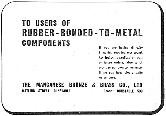 Managanese Bronze & Brass Co - Rubber Bonded To Metal Parts      