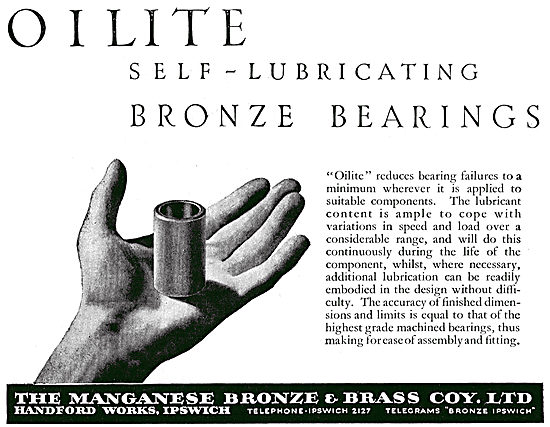 Managanese Bronze & Brass Co - Oilite Self Lubricating Bearings  