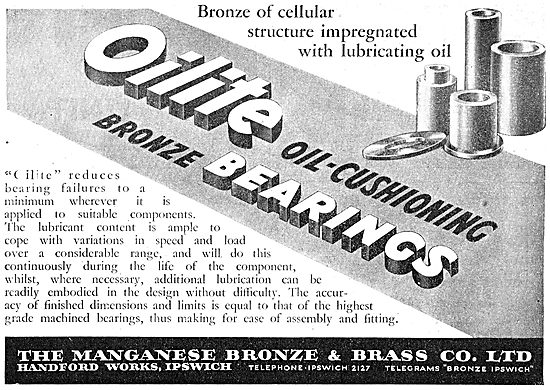 Managanese Bronze & Brass Co - Oilite Self Lubricating Bearings  