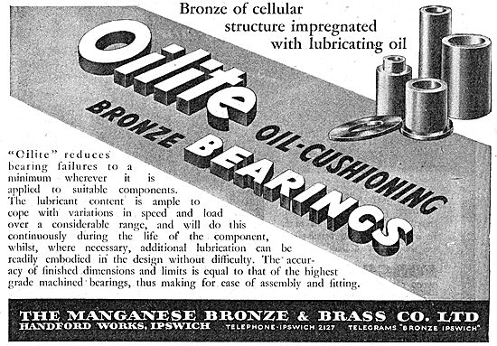 Managanese Bronze & Brass Co - Oilite Self Lubricating Bearings  