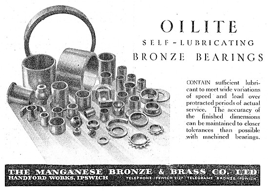 Managanese Bronze & Brass - Oilite Self Lubricating Bearings     