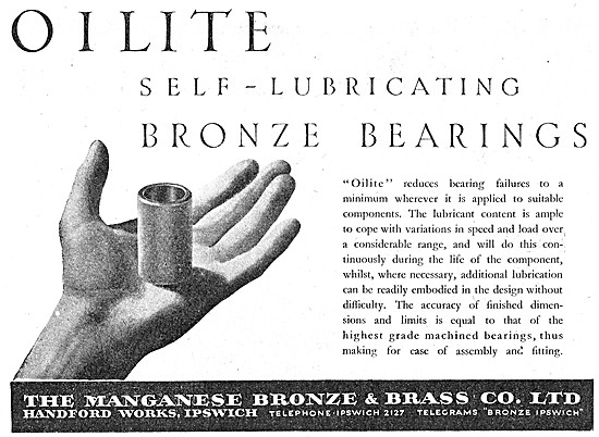 Managanese Bronze & Brass - Oilite Self Lubricating Bearings     