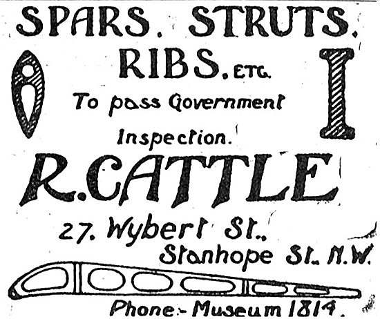 R.Cattle. Aero Spars, Struts & Ribs To Pass Government Inspection