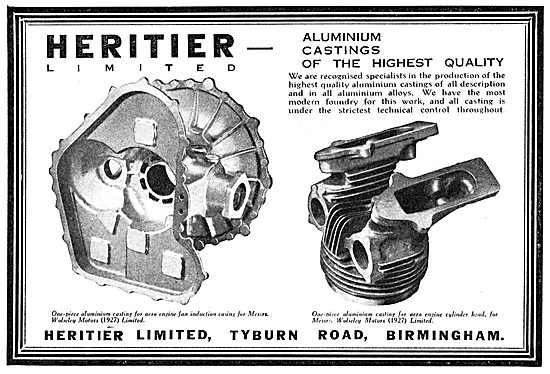 Heritier Ltd. Tyburn Rd. Birmingham. Aluminium Castings          