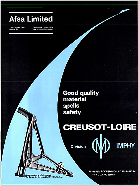Creusot-Loire. IMPHY. Aircraft Materials. AFSA                   