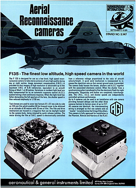 Aeronautical & General Instruments. F135 High Speed Air Cameras  