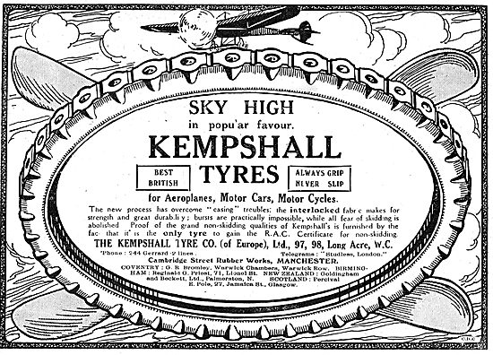 The Kempshall Tyre Co - Aeroplane Tyre Manufacturers             