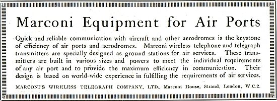 Marconi Equipment For Airports                                   