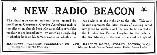 New Marconi Aerodrome Navigation Beacon - Visual Course Indicator