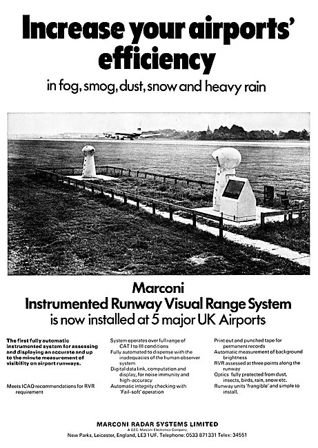 Marconi Radar Systems & RVR Measurement Equipment                