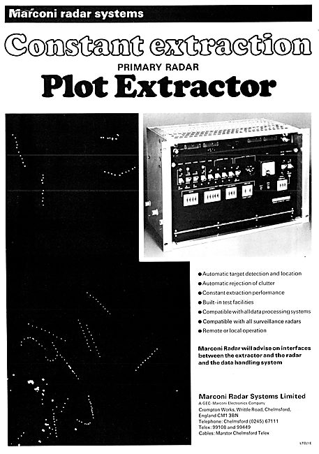 Marconi Radar Systems Primary Radar Plot Extractor 1972          