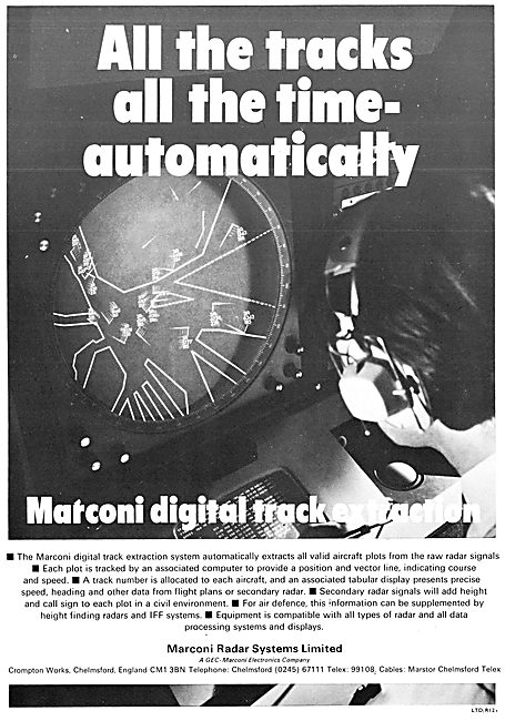 Marconi ATC Radar Systems. Digital Track Extraction              
