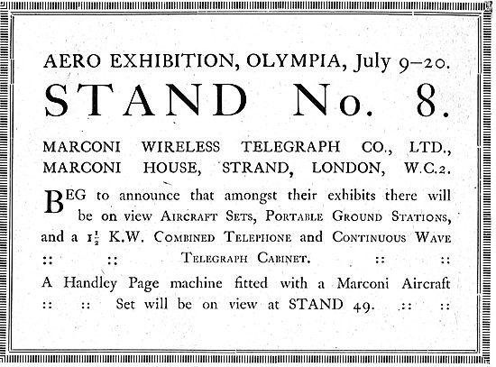 Marconi Aircraft Wireless Sets                                   