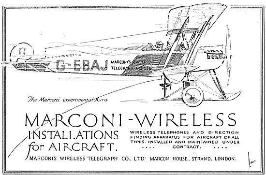 Marconi Wireless Installations For Aircraft. G-EBAJ              