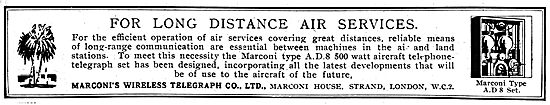Marconi AD8 Wireless For Long Distance Air Services              
