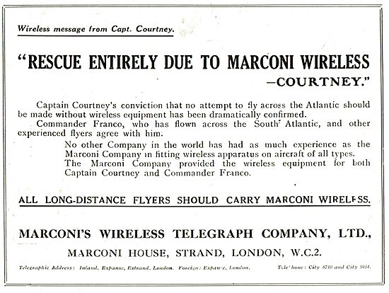 Rescue Entirely Due To Marconi Wireless...                       