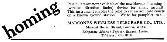 Marconi Wireless Direction Finding - Marconi Homing              
