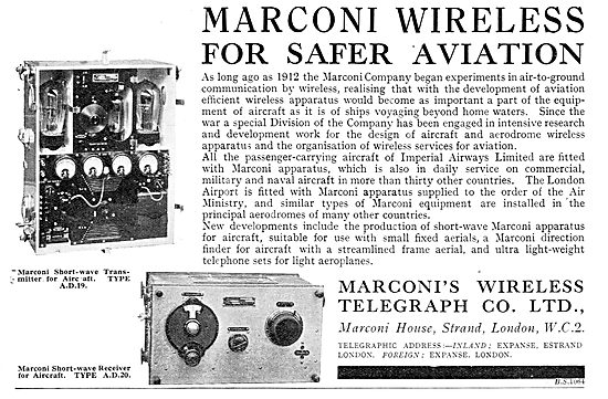 Marconi Wireless For Safer Aviation                              