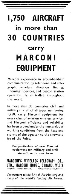 Marconi in 1750 Aircraft in Thirty Countries                     