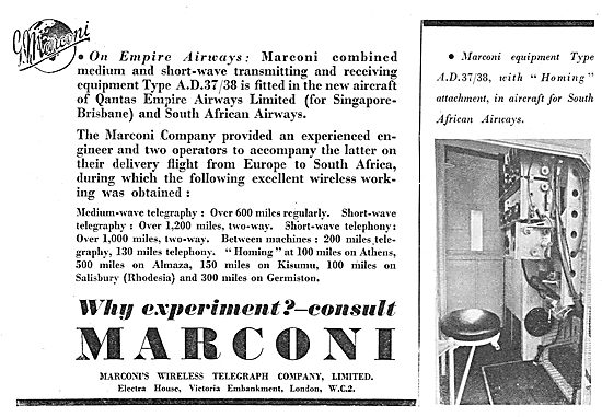 Marconi AD37/38 Qantas Empire Airways                            