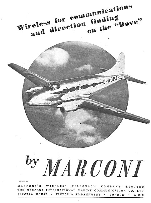 Marconi Wireless & Direction Finding Specified For The DH Dove   