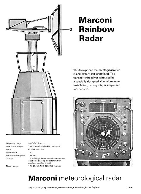 Marconi Rainbow Meteorological Radar                             